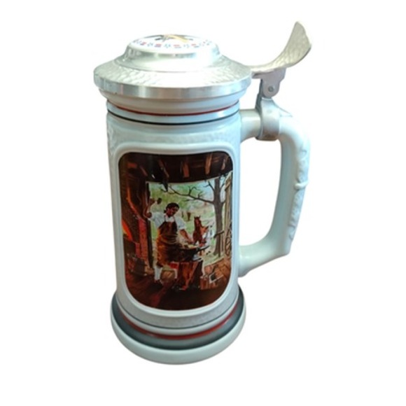 Avon Other - Vintage 1985 Avon The Blacksmith Stein Building of‎ America Pewter Lidded Mug
